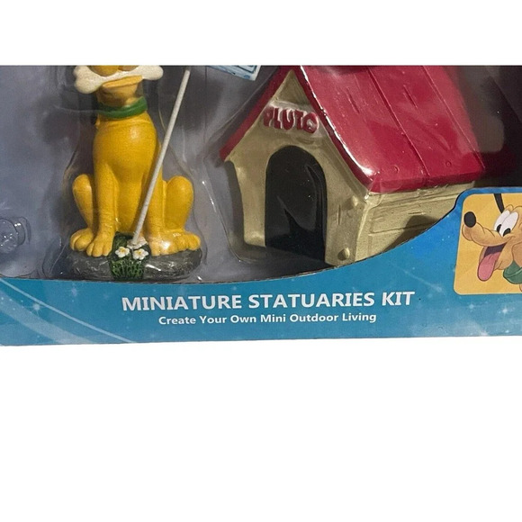 Disney's Mickey Mouse Pluto's Mini Garden Statuette Set,Yard Garden Planter Lawn - Picture 6 of 13